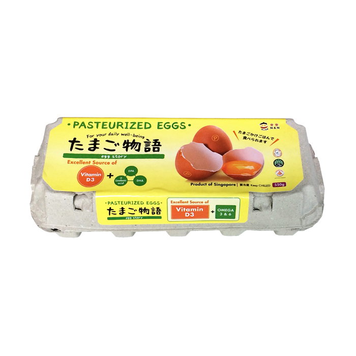 Vitamin-D3-10pcs Egg Story Pasteurized Fresh Eggs enriched with Omega 3 & 6 and Vitamin D3 550g (10pcs)